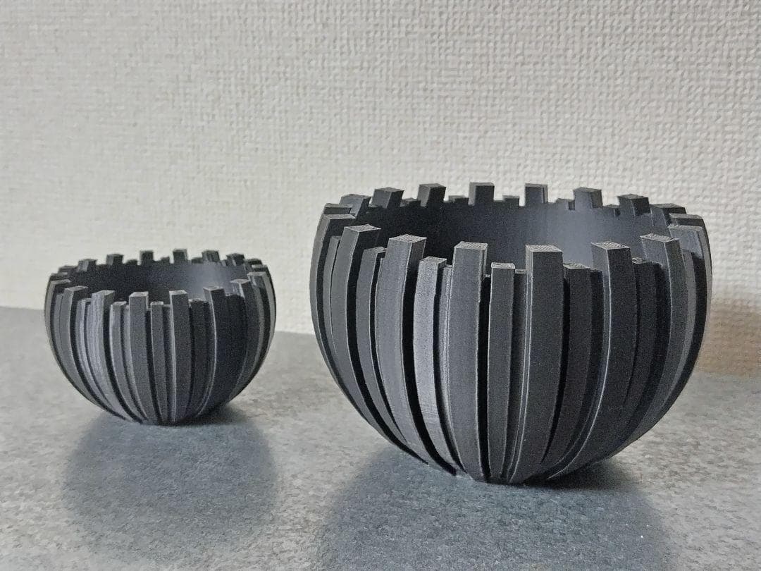 3Dプリンター鉢 作家鉢 モダン シンプル ミニマル 無機質 シック 北欧 5号