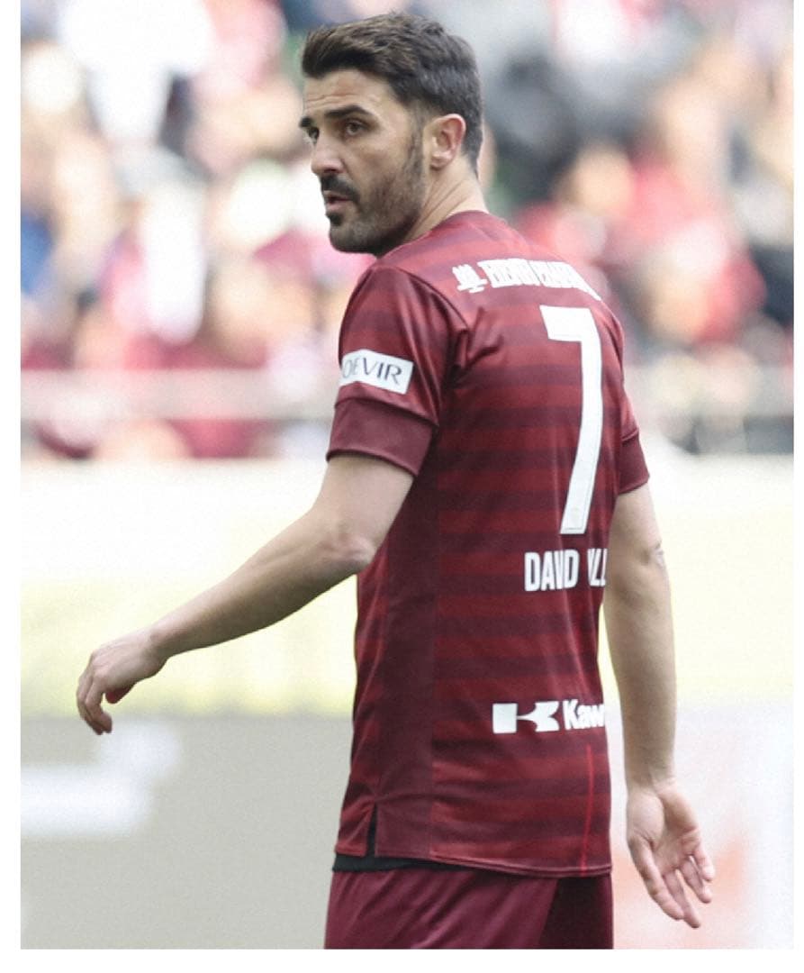タグあり[アシックス]ヴィッセル神戸2019 ダビド・ビジャ 現役ラストモデル