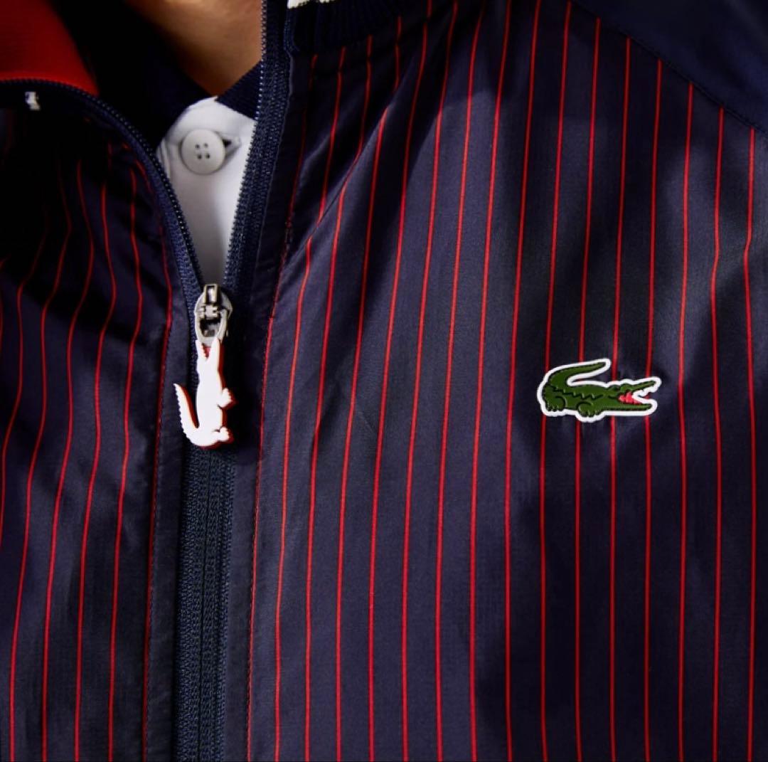 LACOSTE SPORT 撥水ストライプジップゴルフジャケット