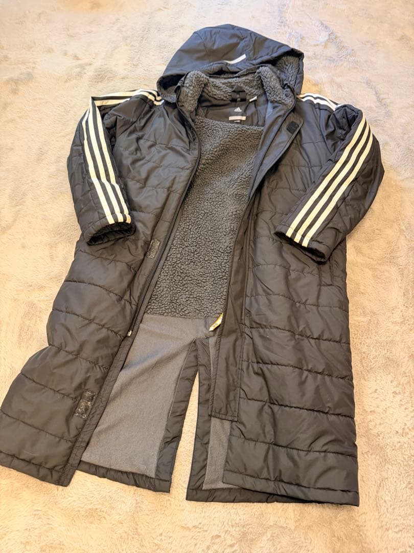 ベンチコート　150 adidas 黒　美品　クリーニング済　キッズ