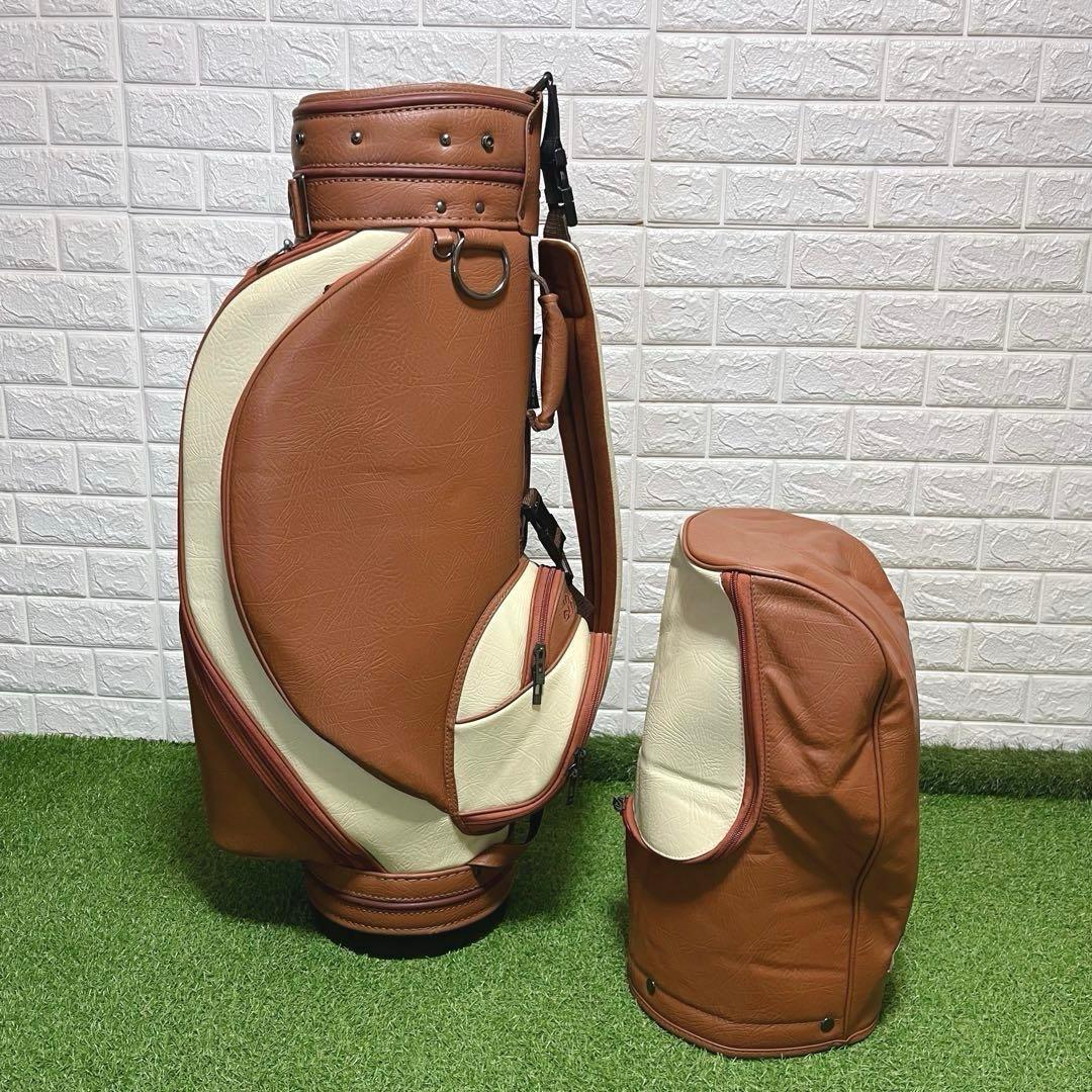 極美品 入手困難 CLUBGLOVE レトロ オールレザー 9型キャディバッグ