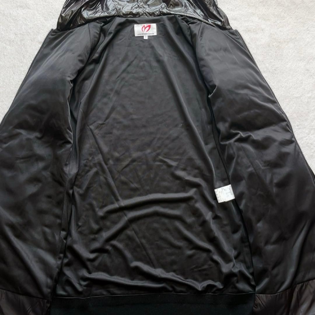 極美品　マスターバニー　中綿　ワンピース　コート　ニット　蓄熱裏地　フード　黒