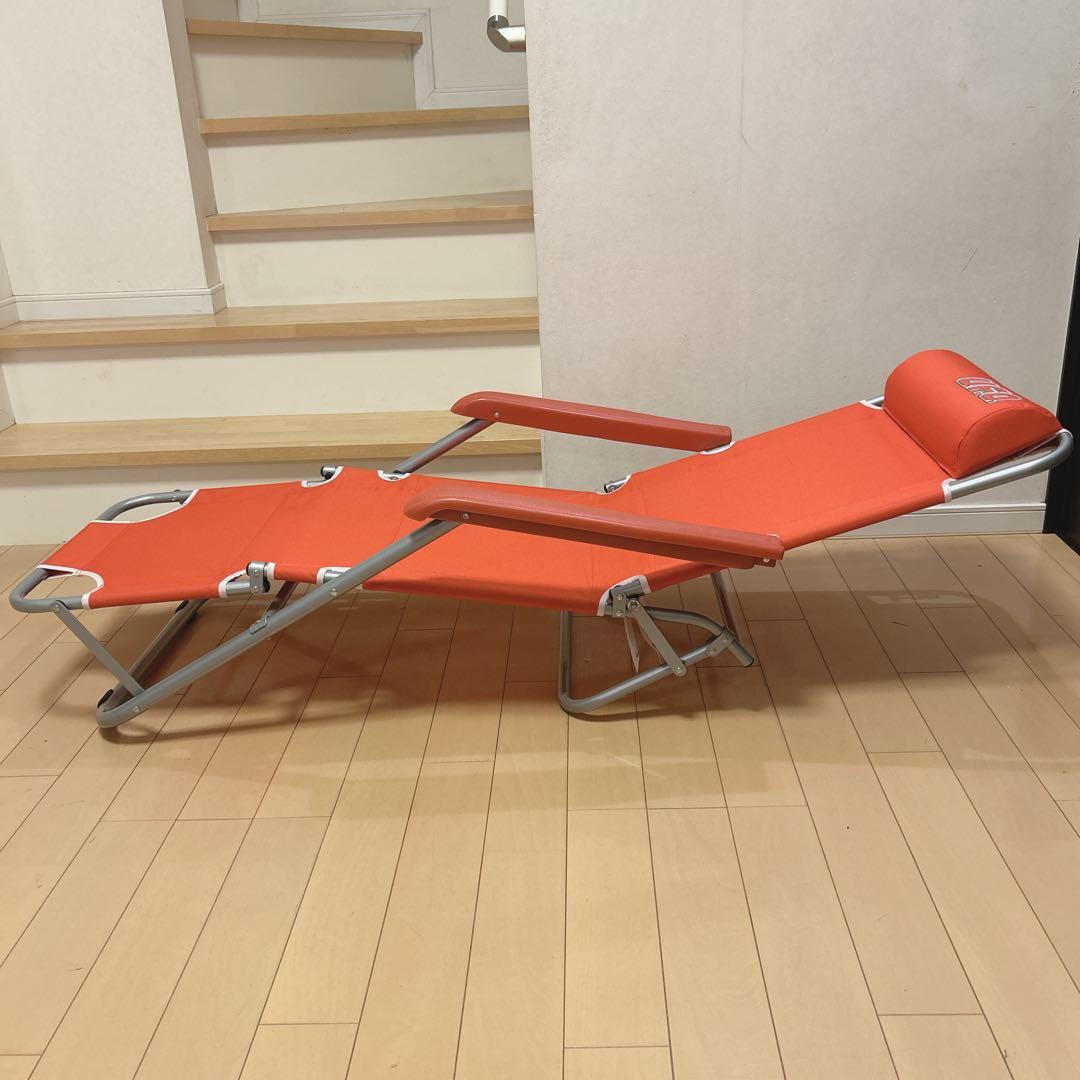 美品 日清 焼きそば U.F.O. ビーチチェア 赤 レッド 折りたたみ 非売品