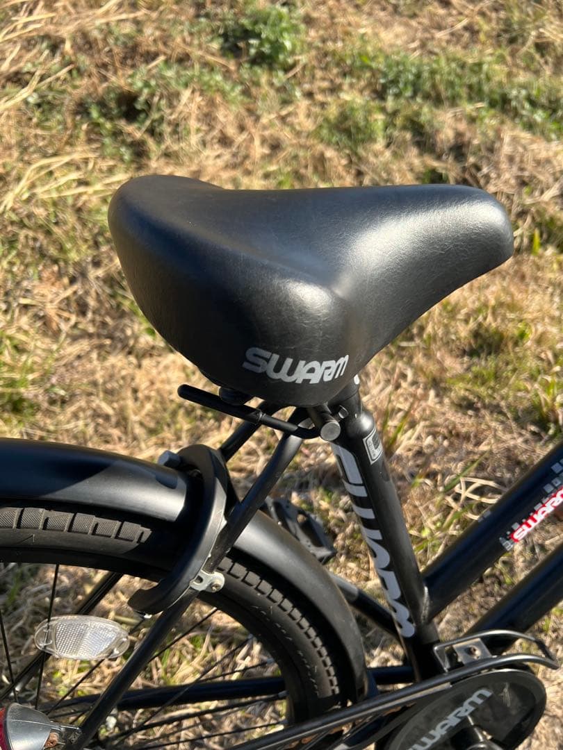 名古屋市内お届け無料黒いシティサイクル 27インチ バスケット付き