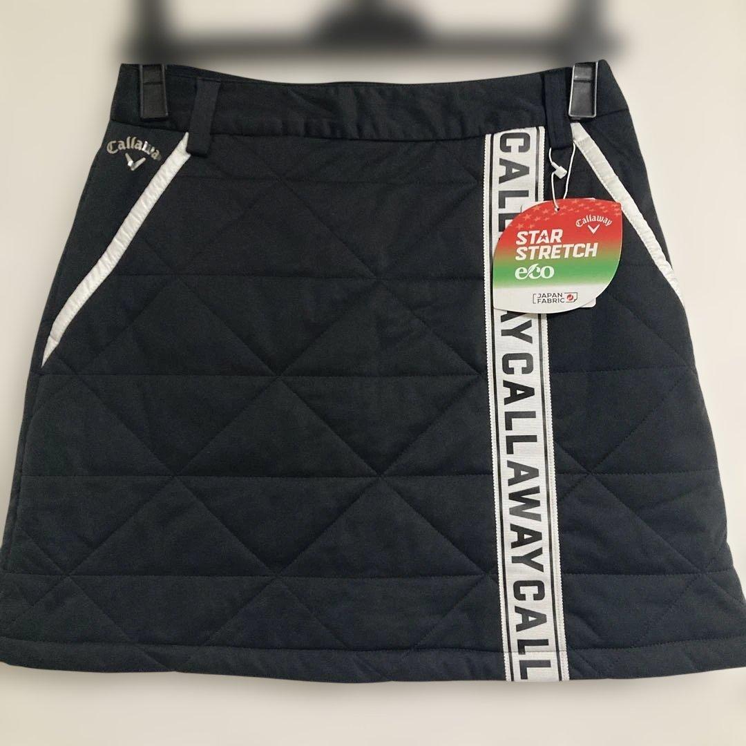 新品　Callaway スターストレッチ 中綿スカート Ｓ　BLACK