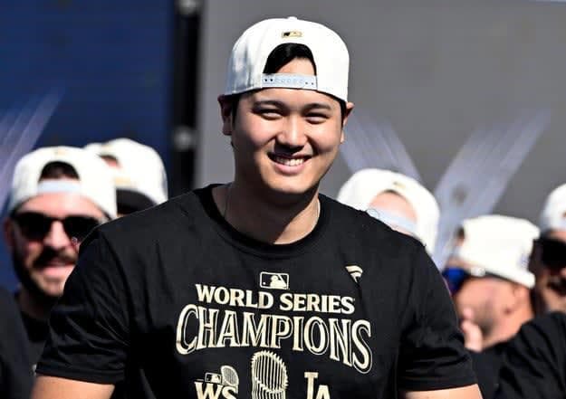 大谷翔平WS優勝記念LA市内パレード9FIFTY SnapbackCAP選手着用