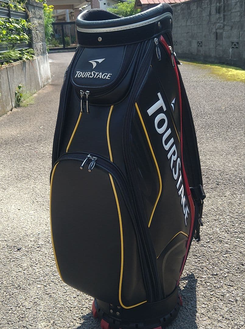 【格安】訳アリ　新品　TOURSTAGE キャディバッグ 防水カバー付き