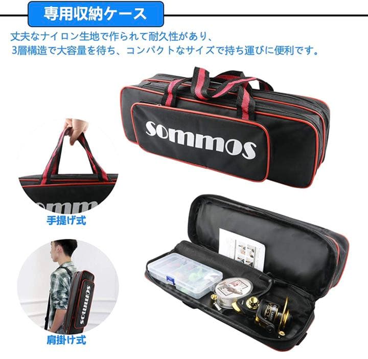 釣り竿セット 2.1m 日本語入門ガイド付き 初心者 炭素伸縮ロード