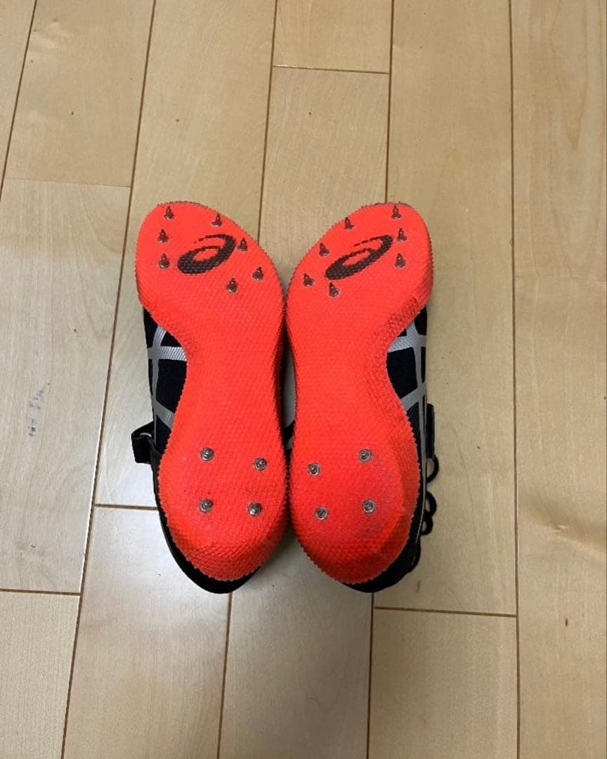 ♡lily♡ASICS 陸上競技用スパイクシューズ ブラック/オレンジ