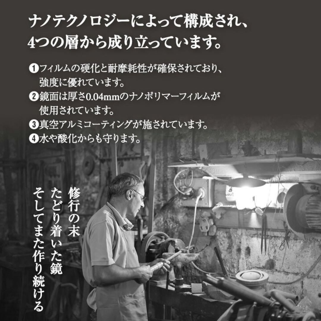 キャスターミラー 360°回転 幅100×高さ160cm シルバー 1848