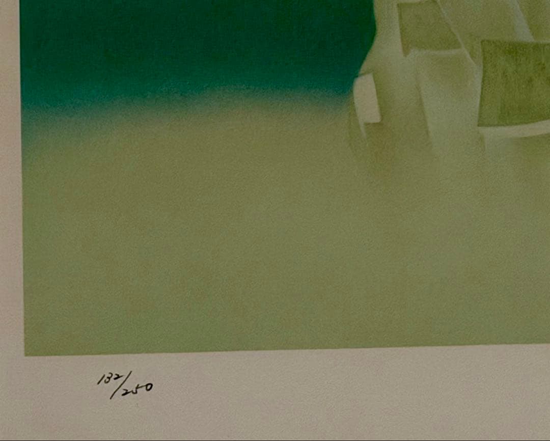 東郷青児「虹」リトグラフ 石版画 抽象画 額装 美人画 #244