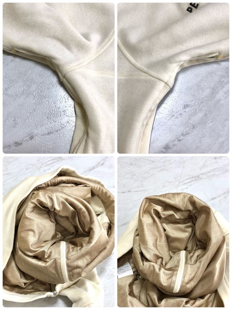 【美品【PEARLY GATES スウェット ハーフジップ スニード ベージュ
