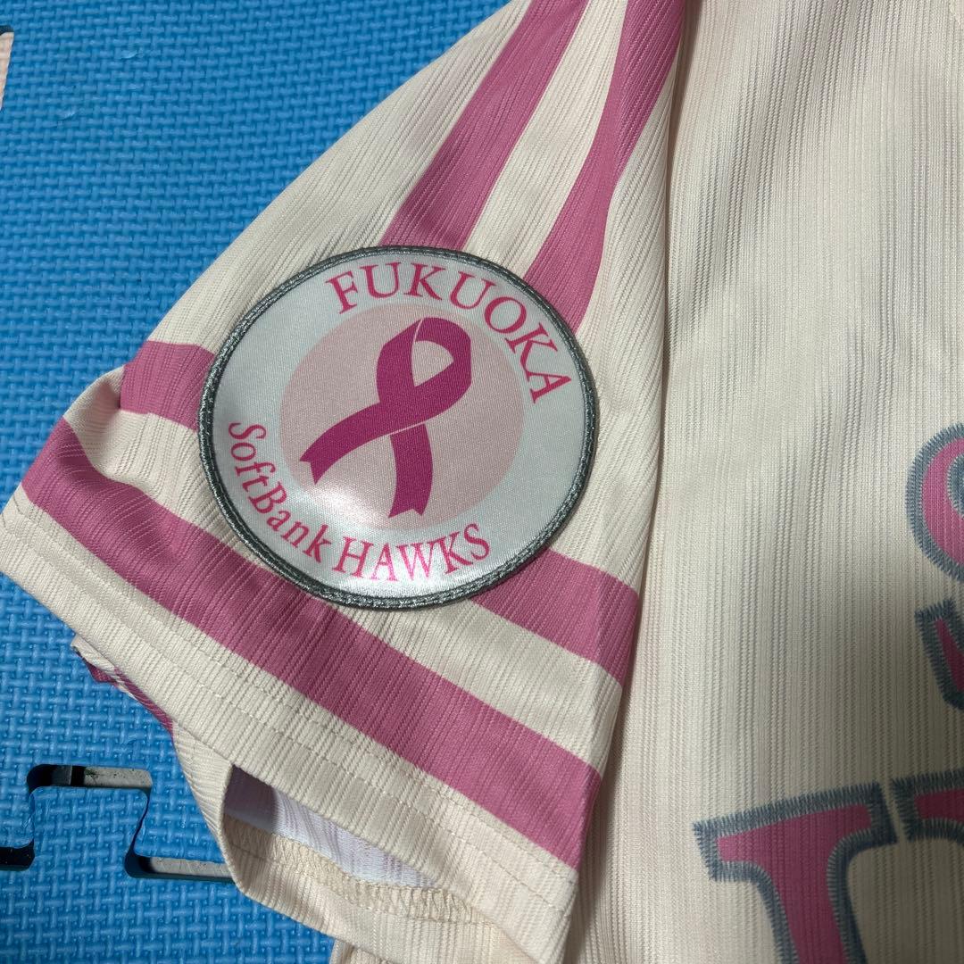 【新品未使用】ソフトバンクホークス柳田悠岐 ピンクリボンユニフォーム L