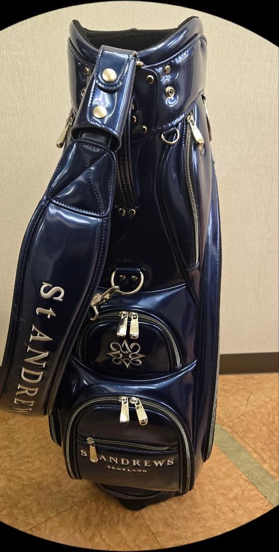 St ANDREWS　セントアンドリュース　ゴルフバッグ ネイビー