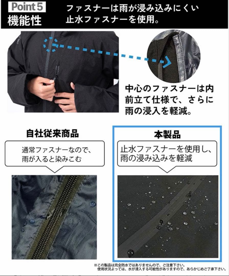 新品 アクチュアルプロダクツ サイクル レインコート メンズ ブラック 自転車