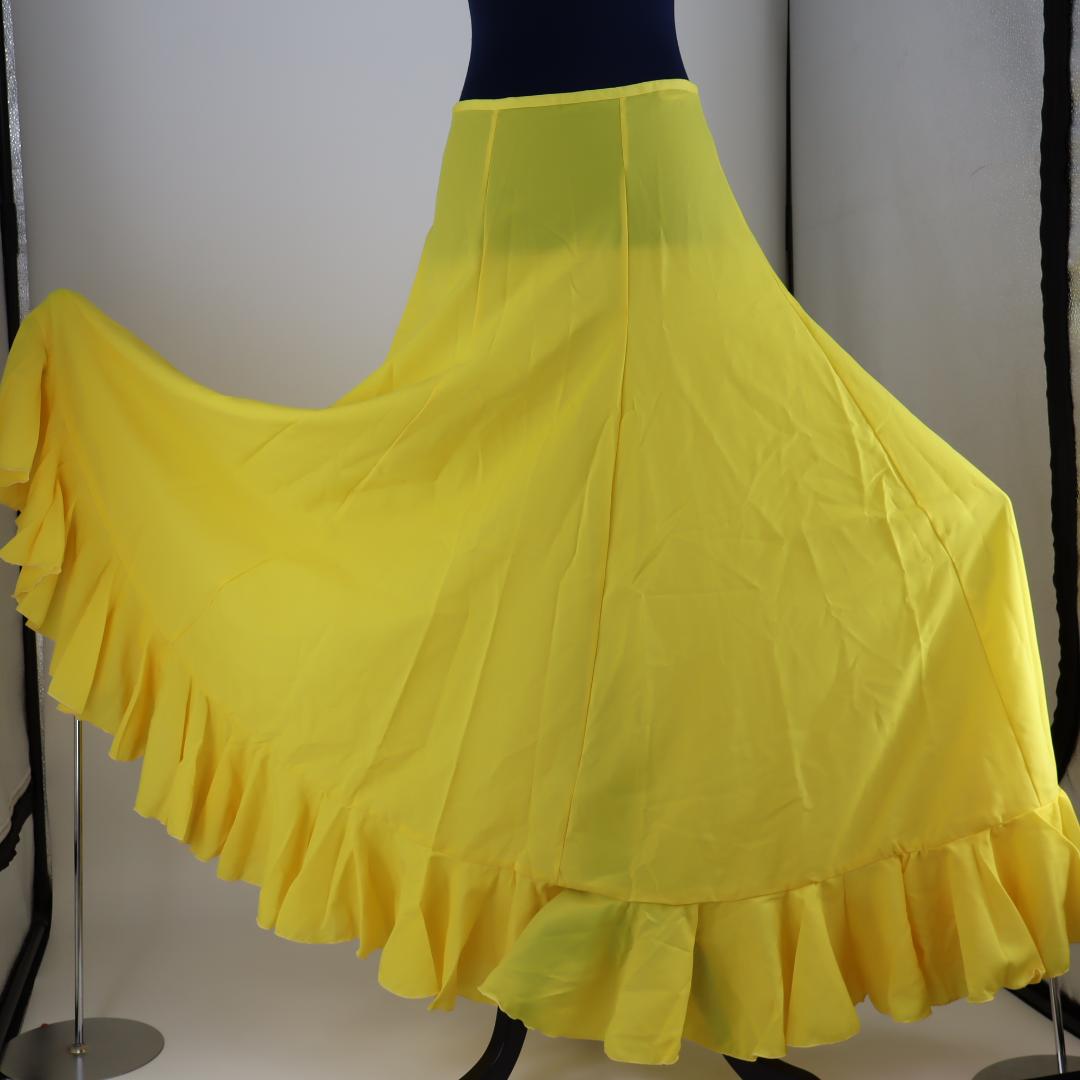 【美品 フラメンコ衣装】鮮やかイエロー anemone ペチコート シージョ