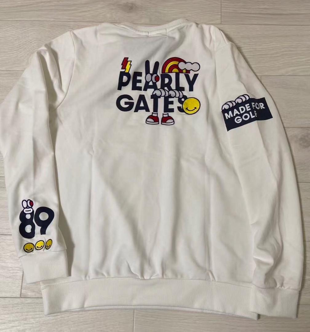 新品 正規品 パーリーゲイツ どうしちゃったPGスウェット 白 サイズ6 XL