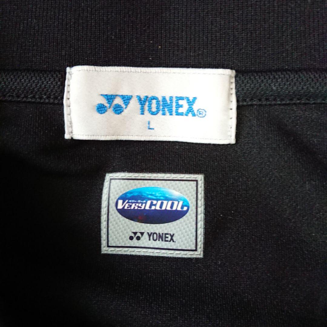 YONEX ポロシャツ Lサイズ 黒 幾何学模様