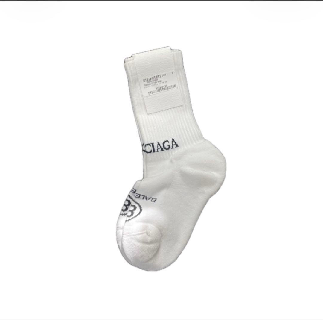 バレンシアガ 新品 テニス ソックス BALENCIAGA ホワイト 靴下