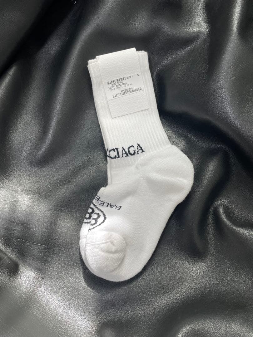 バレンシアガ 新品 テニス ソックス BALENCIAGA ホワイト 靴下