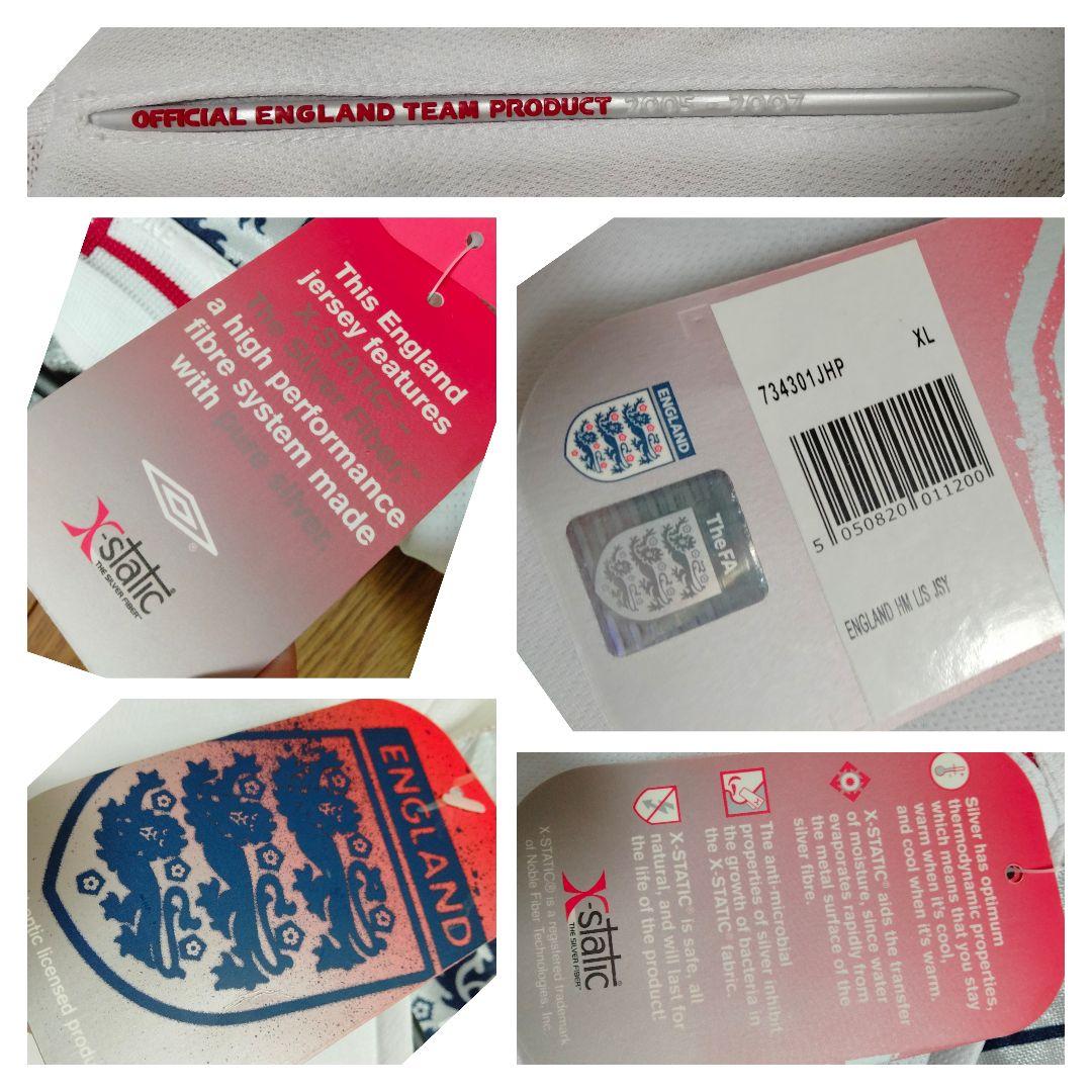 イングランド代表 ベッカム #7 長袖ユニフォーム 05/07 紙タグ付　正規品