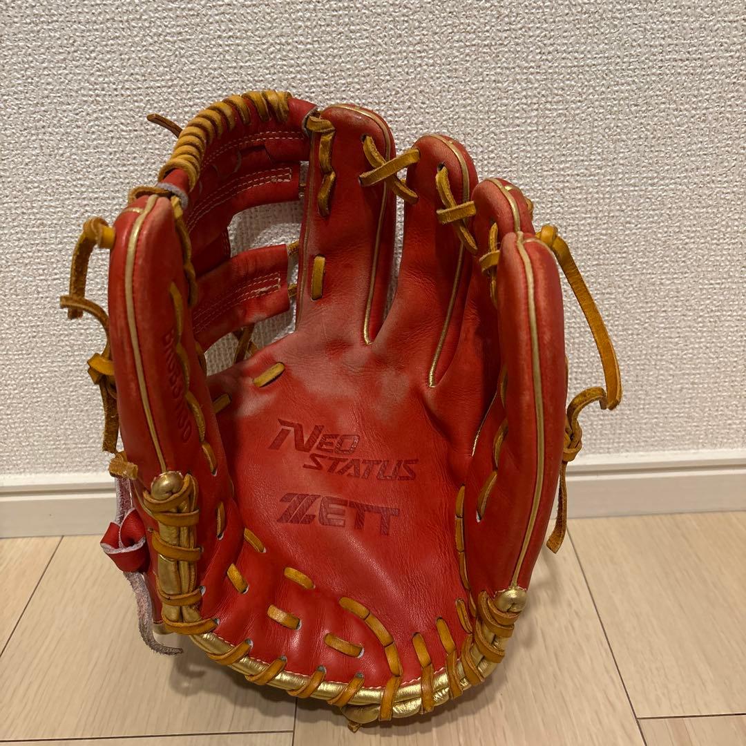 野球グローブ　軟式用　レッド