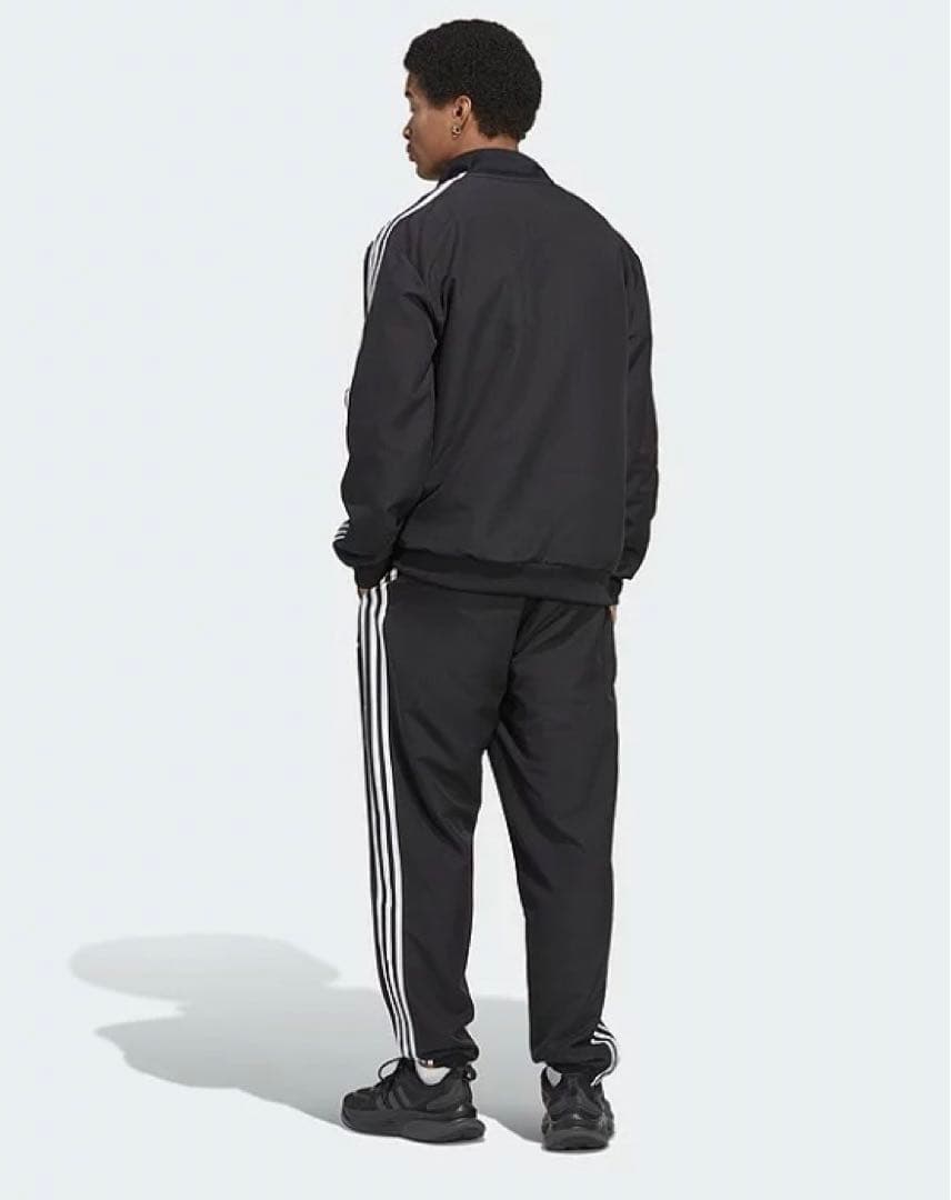 【adidas/アディダス】スリーストライプス ウーブントラックスーツ・XL・黒