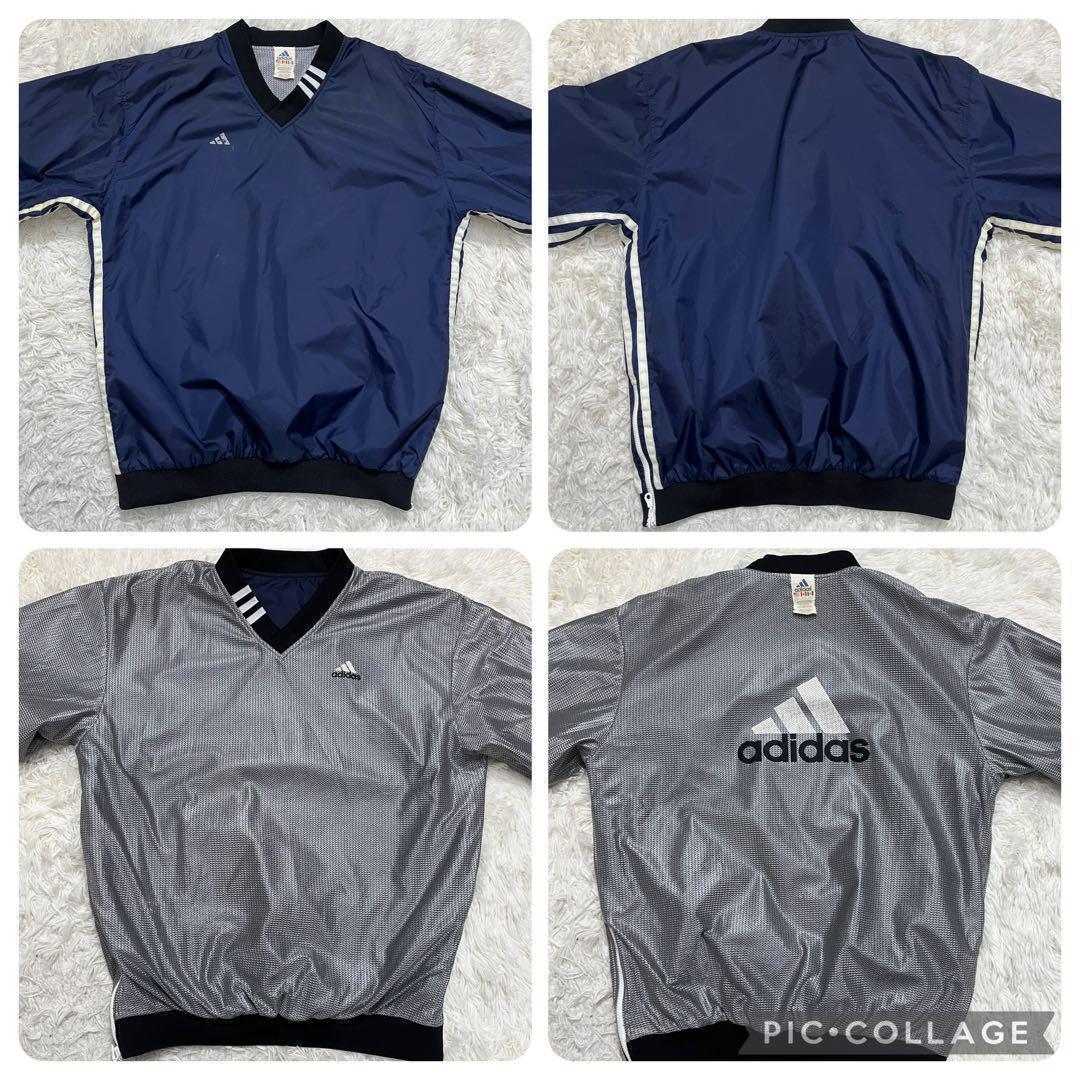 90s　adidas　アディダス　リバーシブル ナイロン プルオーバー ピステ
