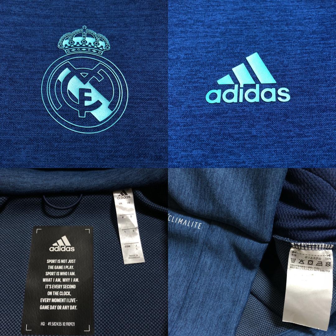美品adidasレアルZNEフーディージャケットSメンズNAVY送料無料