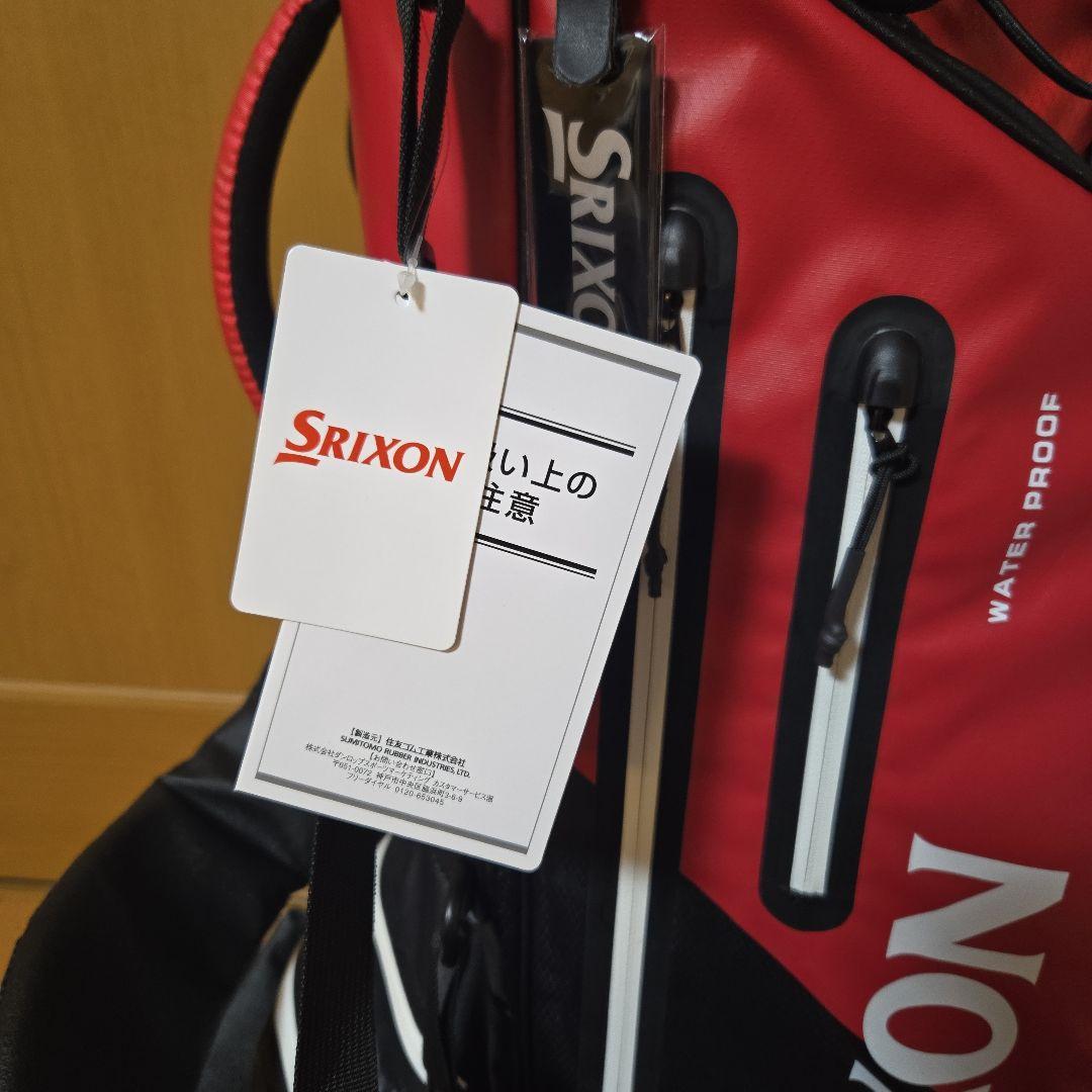 ★新品未使用★Srixon 防水キャディバッグ 黒/赤　8.5型1.9キロ軽量