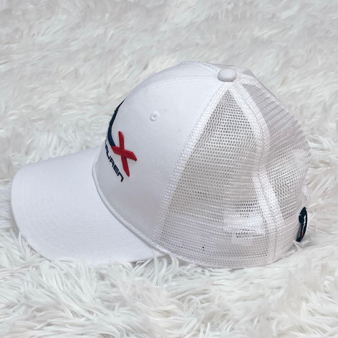 美品✨ラルフローレンRLX 現行QRタグ ゴルフキャップ ホワイト 正規品
