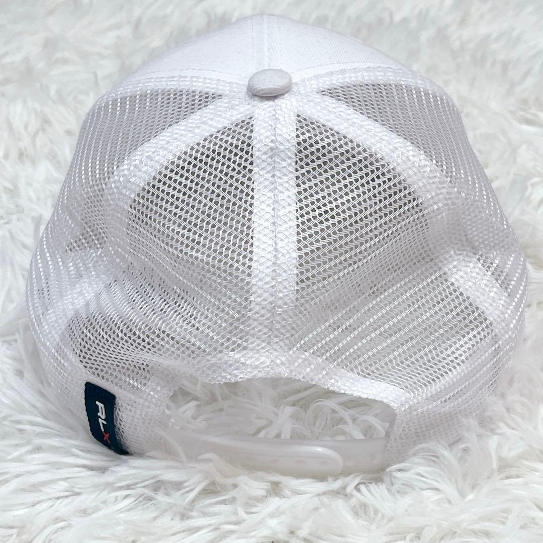 美品✨ラルフローレンRLX 現行QRタグ ゴルフキャップ ホワイト 正規品