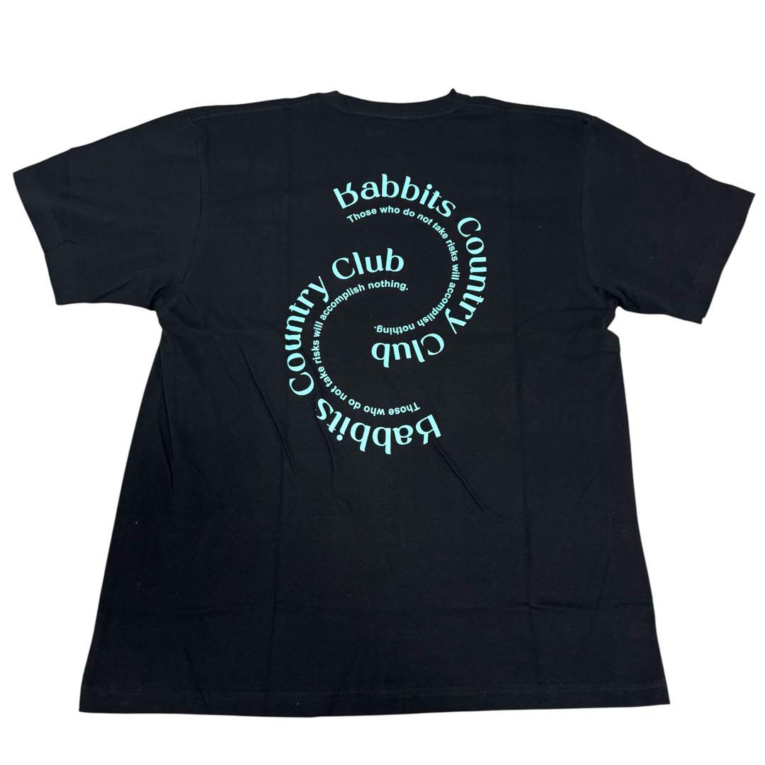 【沖縄限定】#fr2GOLF 半袖Tシャツ 黒×ターコイズブルー 新作 XL