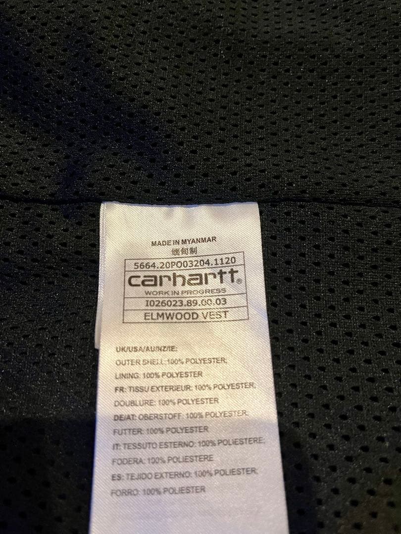 Carhartt ELMWOODVEST ブラック Mサイズ