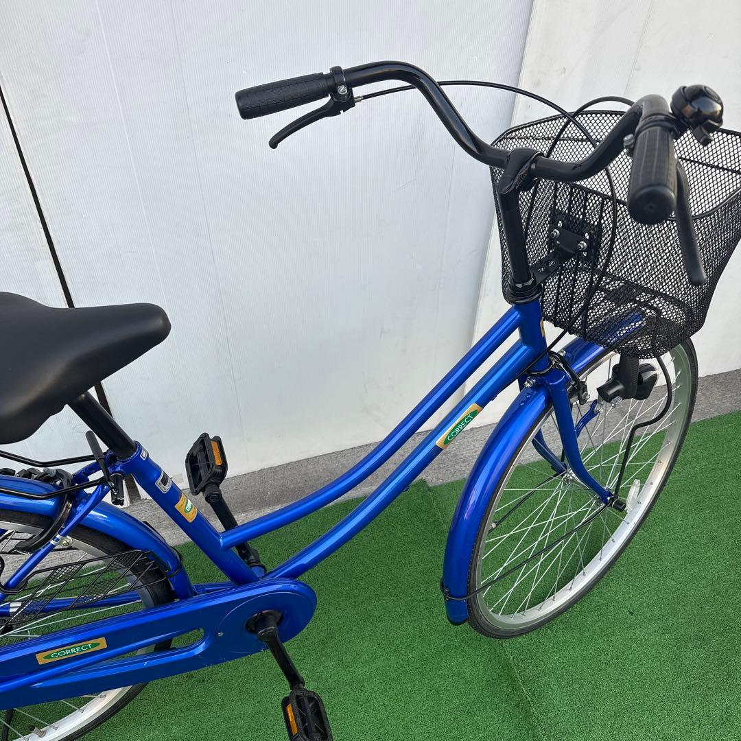 自転車26インチ ブルー美品【引き取り限定】
