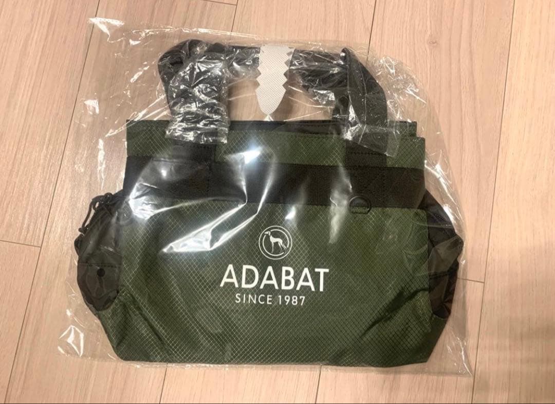 【新品未使用】アダバット adabat ロゴデザイン カートバッグ カーキ