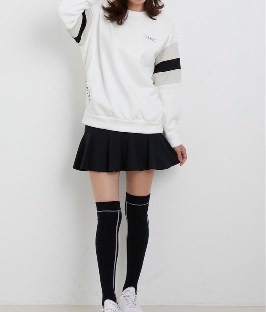 値下げ　新品タグ付き　JUN & ROPE 裏起毛フレアースカート 黒 L