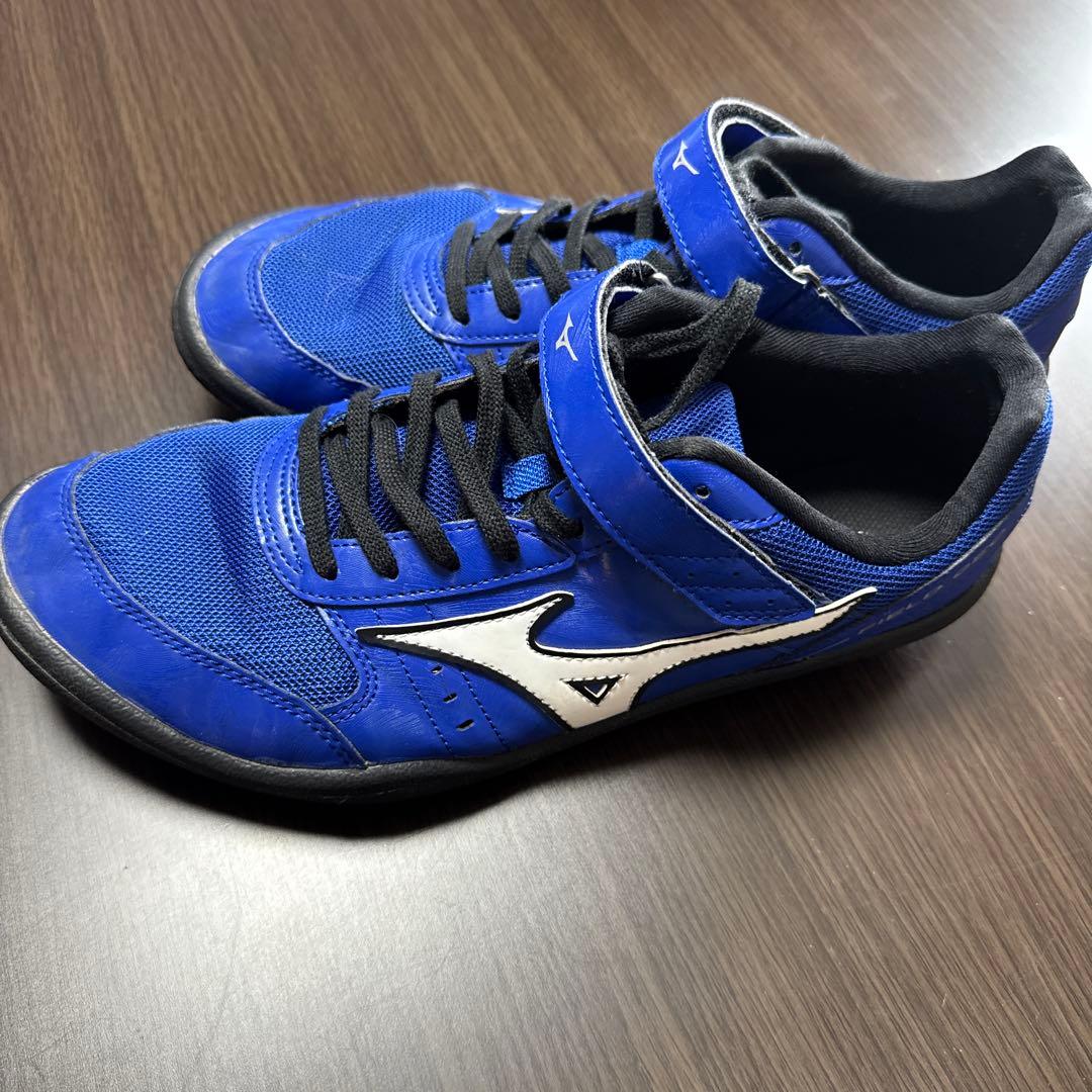 Mizuno 投擲シューズ 青 ベルクロ付き 28.0cm