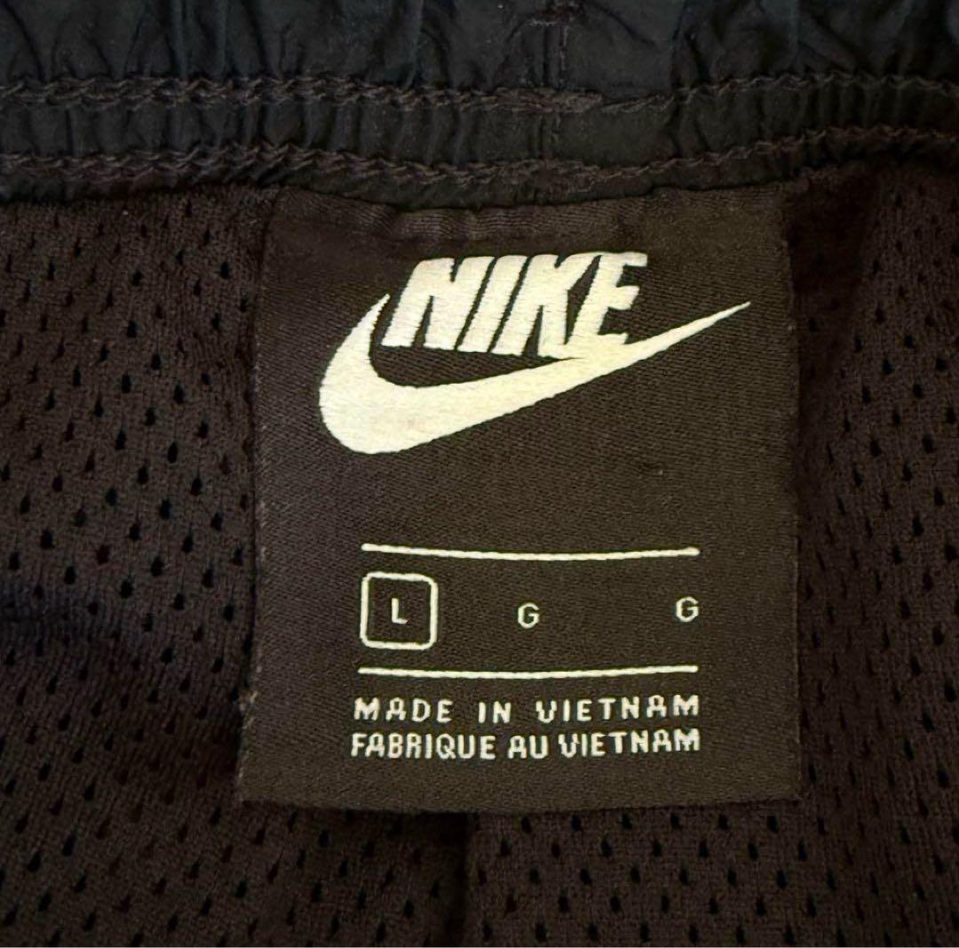 【NIKE】L ナイキ スポーツウェア ウーブンブラックxホワイト パンツ