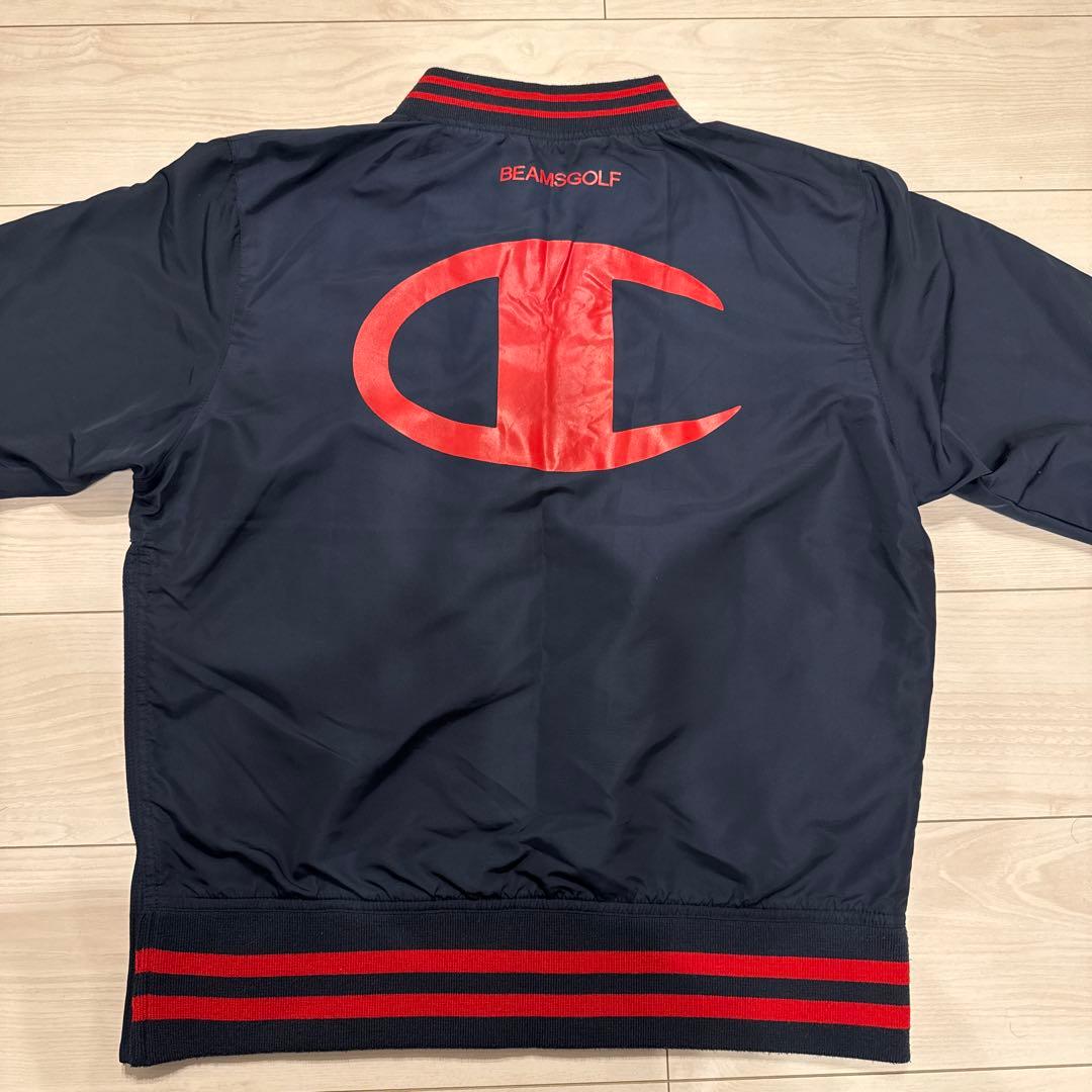 【CHAMPION×BEAMSGOLF】ウォームアップジャケット＊M＊ネイビー