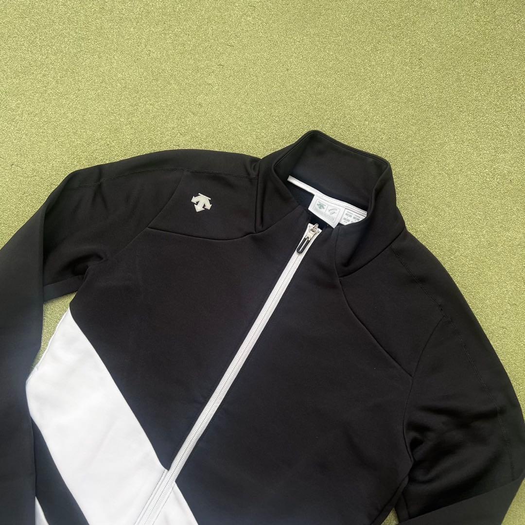 DESCENTE GOLF デサントゴルフ　バイカラー　裏起毛　中田英寿　白黒