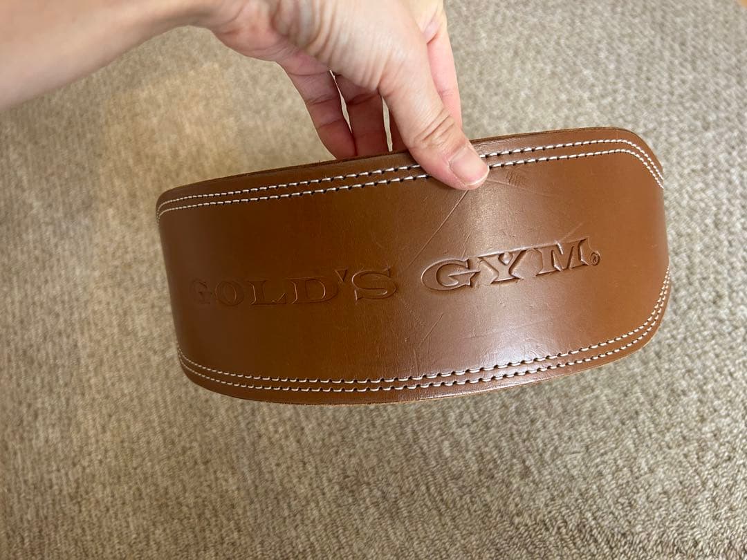 GOLD'S GYM トレーニングベルト ブラウン