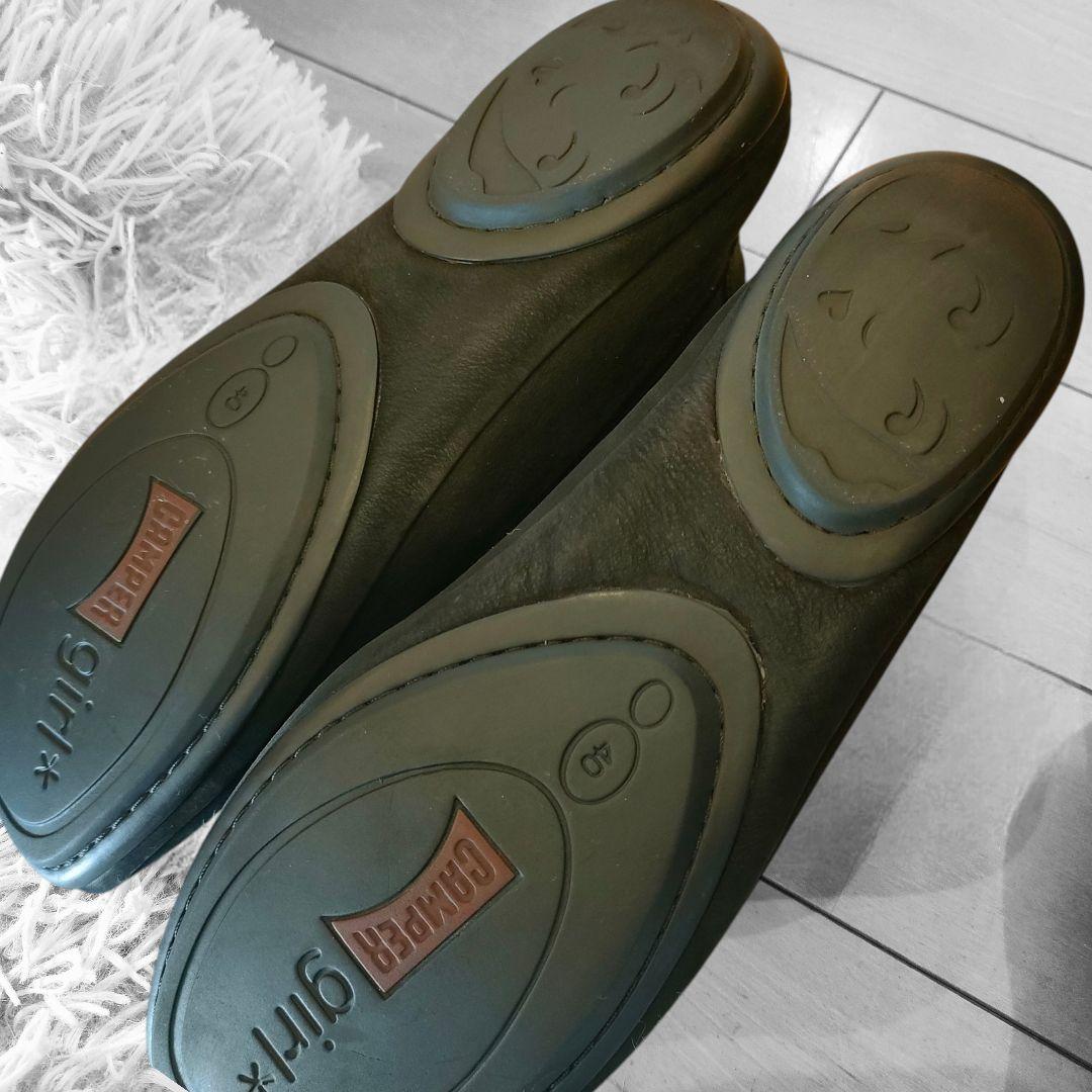 CAMPER TWINS カンペール ツインズ フラットシューズ レザー 黒40