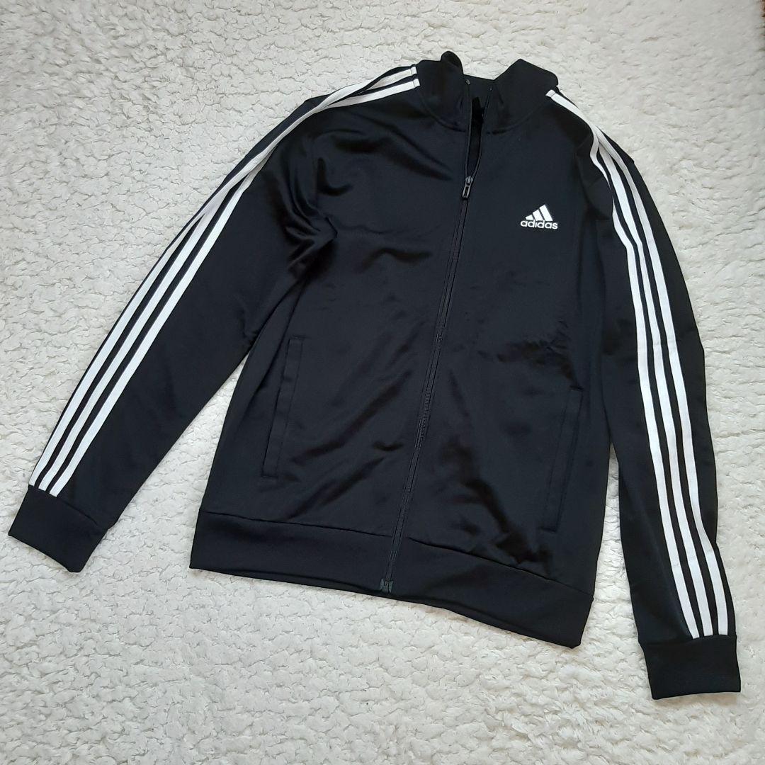 美品　メンズ adidas アディダス ジャージ ブラック 上下セット M