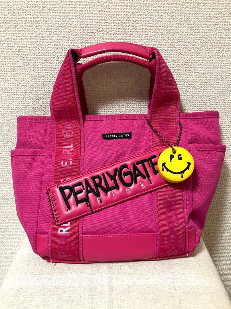 PEARLY GATES ペイントロゴ　カートバッグ　ピンク