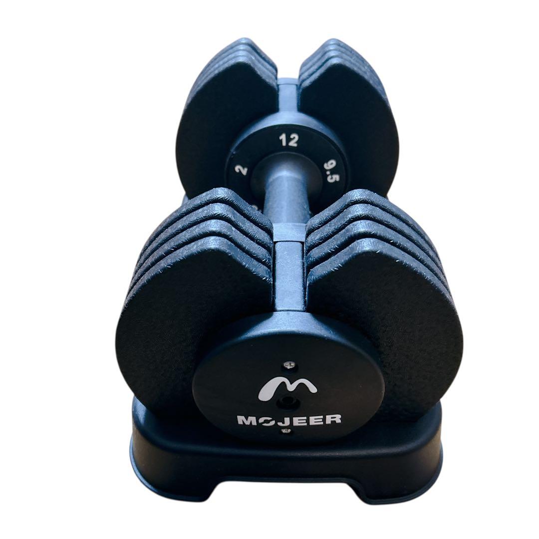 MOJEER 可変式ダンベル 12kg 2個セット 筋トレ