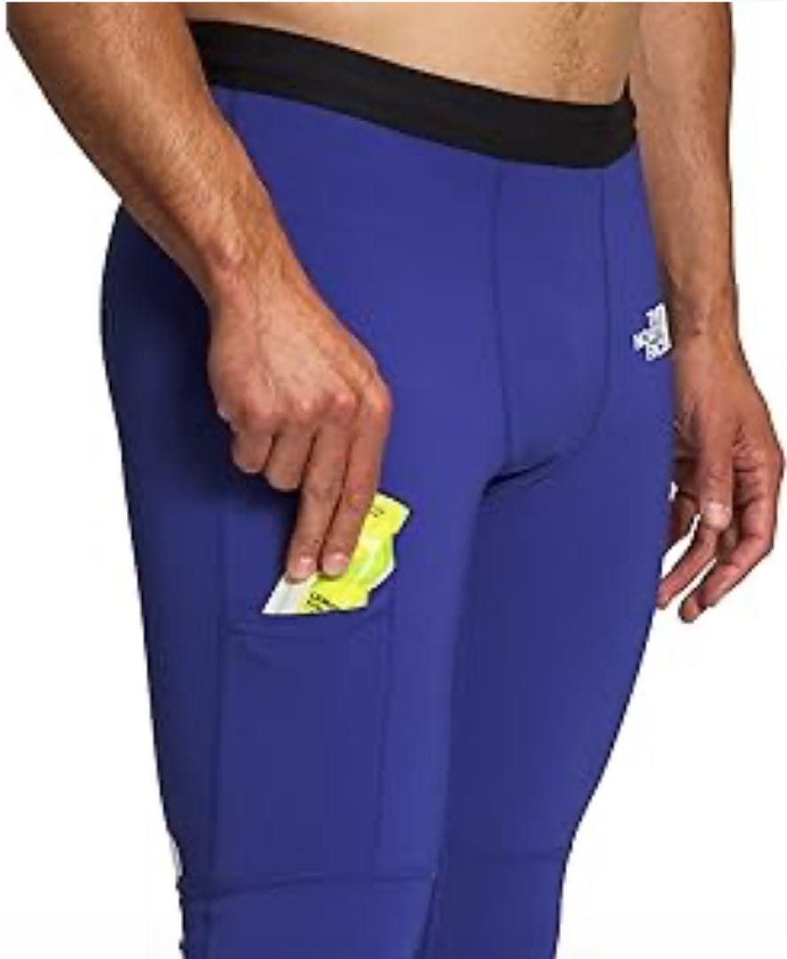 日本未発売　ノースフェイス タイツ　ランニング　トレイル　USA ロングタイツ青