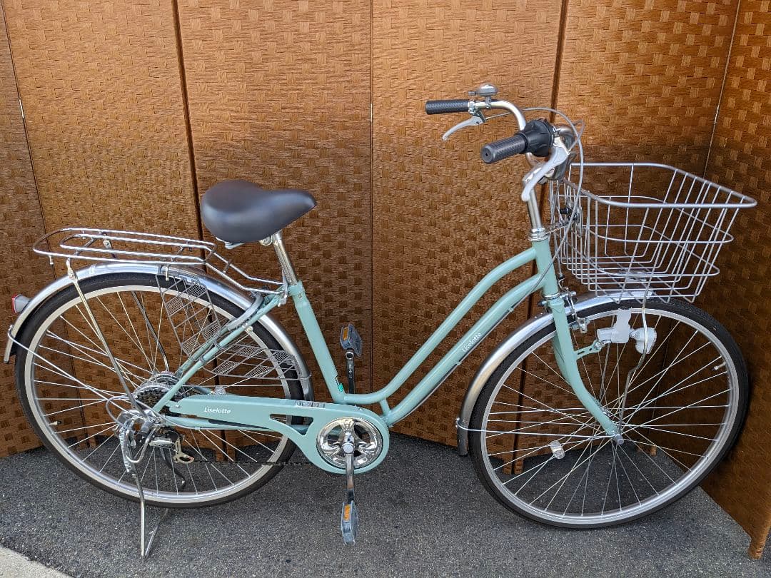 U052 美品 普通自転車 27インチ 6段変速 カギ付き
