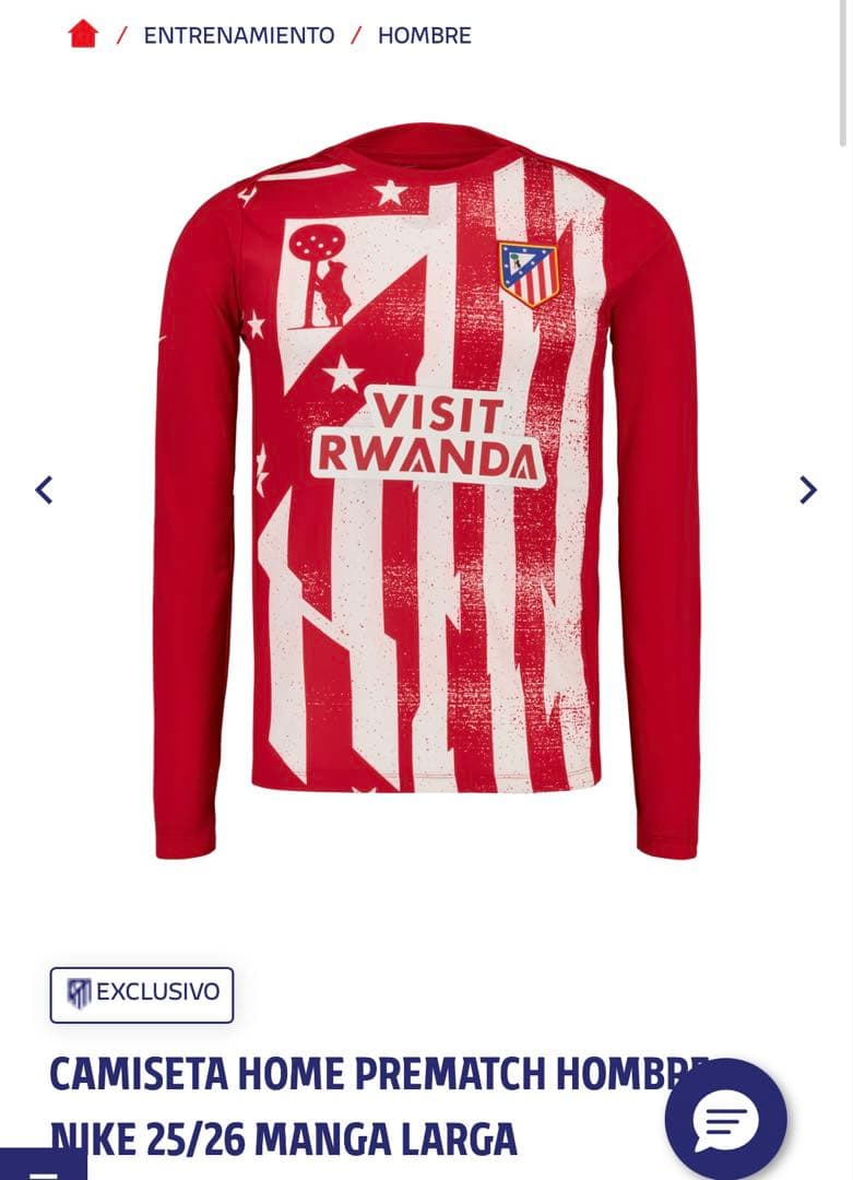 【新品】 Atlético de Madrid プレマッチ ウェア インポートM