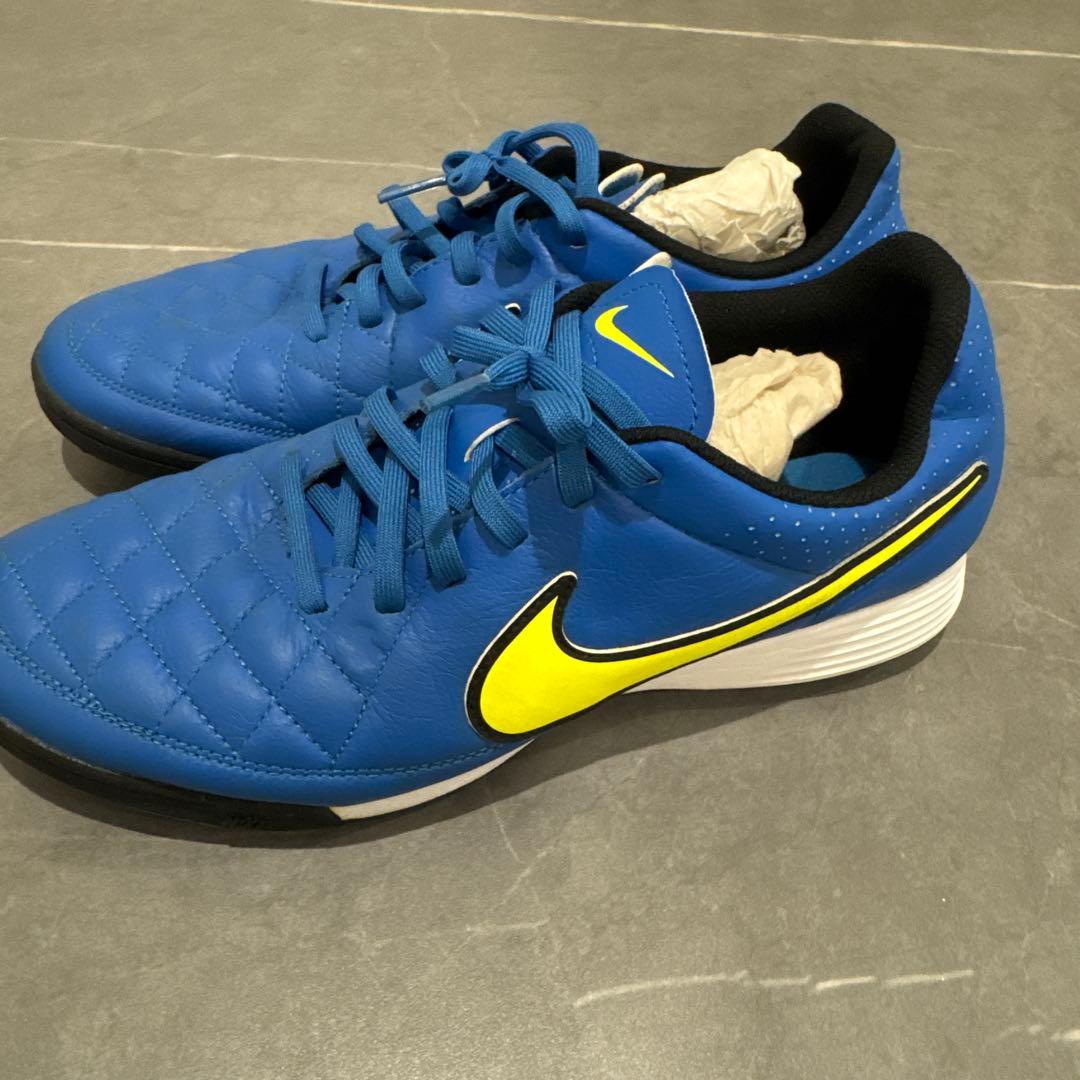 Nike 青 黄色 フットサルシューズ　フットサル　ナイキ